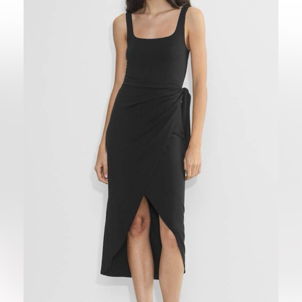 Aritzia Saturn Wrap-Style Midi Dress